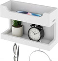NiHome Wall Mounted Wooden Bedside Accessories Organizer, Double Tray Bedside by NiHome
