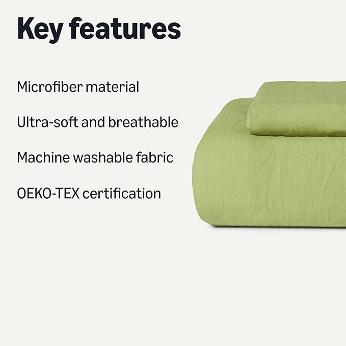 Amazon Basics Brushed Microfiber Comforter Set, Extra Soft - Image 2
