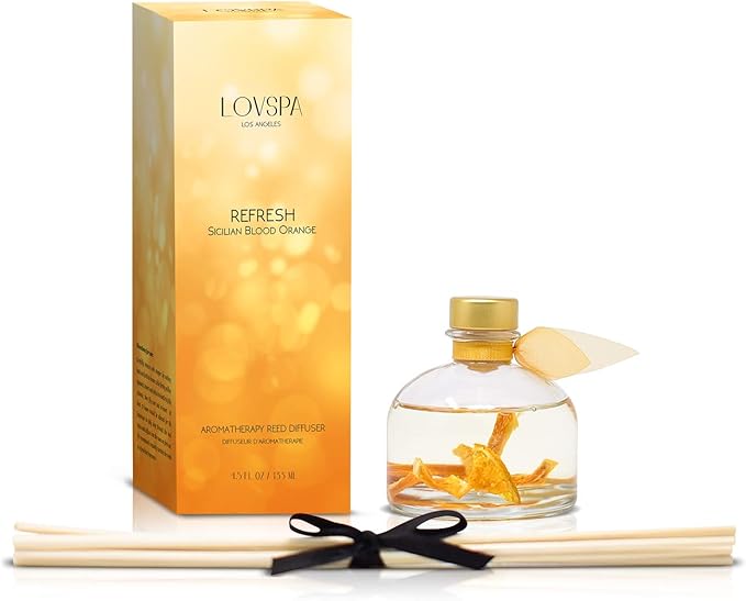 LOVSPA Reed Diffuser Set, Refresh Sicilian Blood Orange Scented Oil Diffuser - Image 2