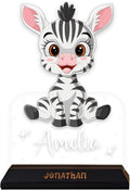 hun concept Personalized Kids Zebra Night Light – Custom Name LED Lamp by HunConcept