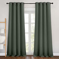 NICETOWN Dark Mallard Curtains 96 inches Long, Grommet Thermal Insulated by NICETOWN