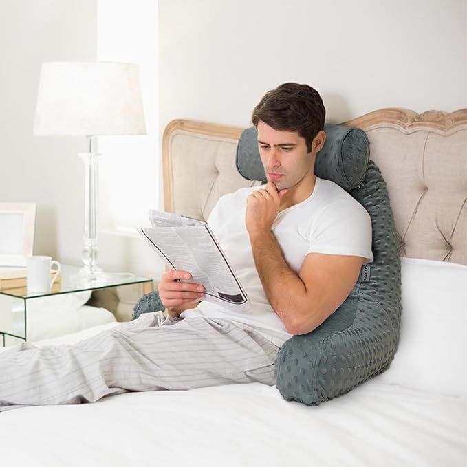 Reading Pillow for Sitting in Bed, Extra Large Backrest Support Cushion - Image 7