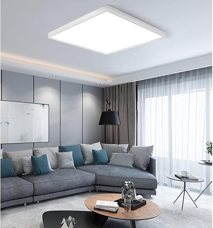 LED Flush Mount Ceiling Light Fixture, 2800K Warm White, 12inch 24W, Slim Flat - Image 2