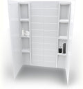 White Acrylic Shower Wall Surround 36"x 60"x 80" by NoahWilliamHome
