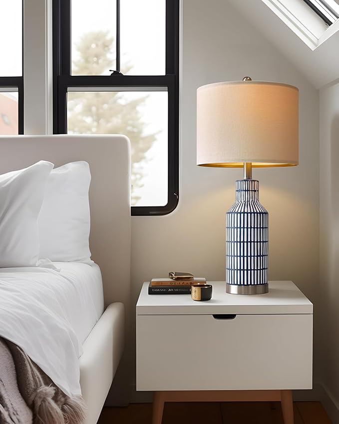 25" Modern Ceramic Lamps Single Table Lamp - Image 5