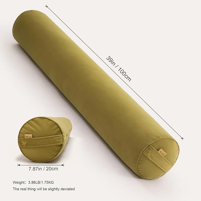Body Pillow for Adults – Long Bolster Pillow for Bed, Round Cuddle Pillow - Image 2