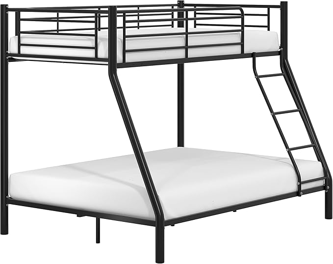 VECELO Bunk Bed Twin Over Full, Metal Bunkbeds - Image 8