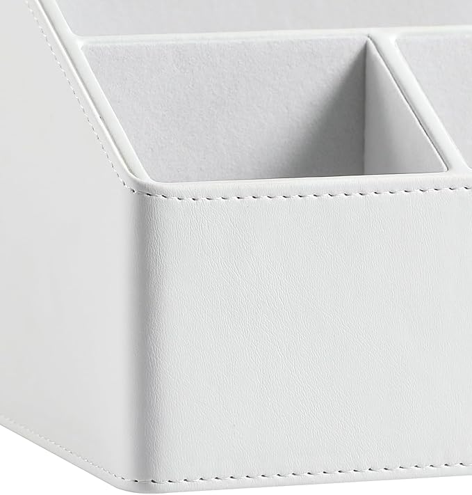 MEIBOOCH PU Leather Desk Organizer, Luxury Remote Control Holder - Image 6