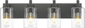 METWET 4-Light Bathroom Light Fixtures, Modern Vanity Lighting Fixtures Over by Metwet