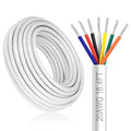 20 Gauge 7 Conductor Electrical Wire, 16.4FT White Stranded Low Voltage 20/7 by DEKIEVALE