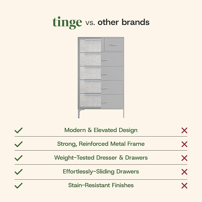tinge Naima Premium Fabric Dresser - Image 9
