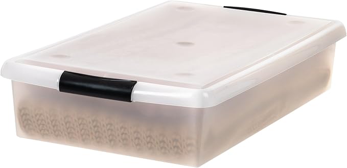 IRIS USA 40 Qt Plastic Under Bed Storage Nestable Organizer Bin Container - Image 4
