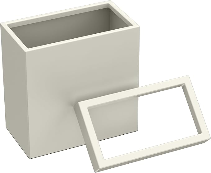 Gatco Modern Rectangle Wastebasket, Matte Pearl - Image 2