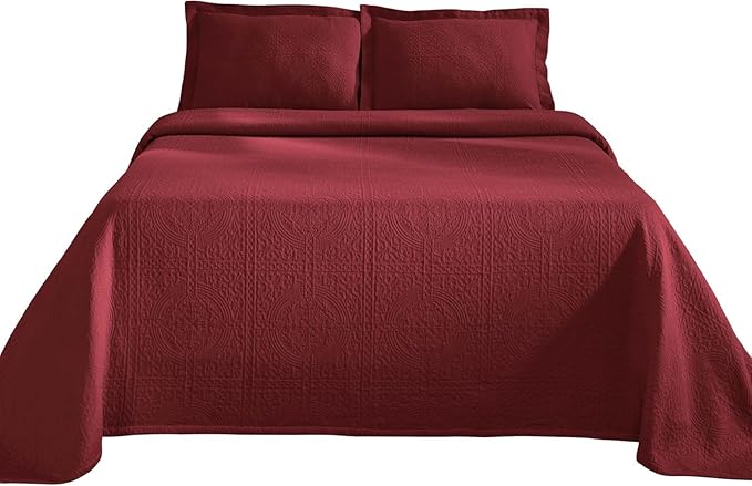 Superior 100% Cotton Basket Weave Bedspread - Image 2