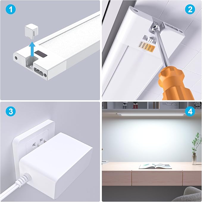 WOBANE 16.5 inch Under Cabinet Lighting, 5 Color Settings, Under Counter Lights - Image 6
