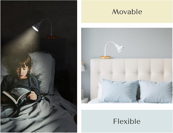 Solfres Patented Innovative Design Headboard Reading Light. No Drilling Golden - Image 2