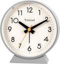 4.5" Battery Operated Antique Retro Analog Alarm Clock, Small Silent Bedside by Tinload
