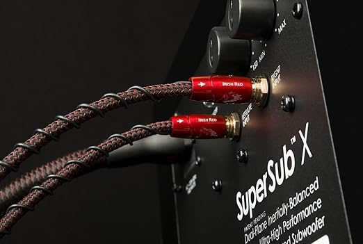 AudioQuest 5m Irish Red RCA Low-Frequency Subwoofer Audio Interconnect Nylon - Image 2