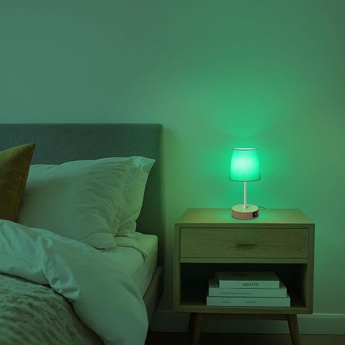Ascher Small Bedside Table lamp Set of 2, RGB Color Changing Lamps, 3 Color - Image 9