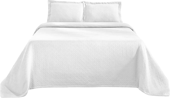 Superior 100% Cotton Basket Weave Bedspread - Image 2