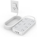 Flat Plug 15 FT Extension Cord, TESSAN Surge Protector Power Strip by TESSAN