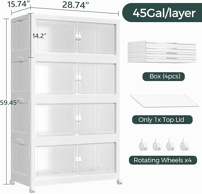 480QT Extra Large Stackable Storage Bins - Image 2