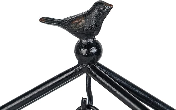SOFFEE DESIGN 7.5'' x 10'' Mantel Clock Iron Tower Frame, Creative Bird - Image 7