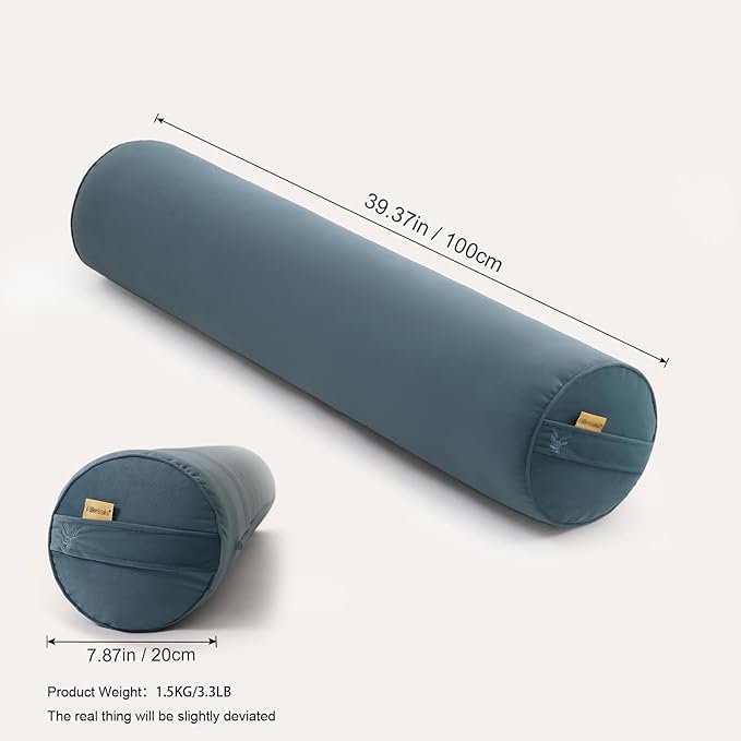 Long Round Body Pillow for Adults – Bolster Pillow for Bed, Cervical Roll Pillow - Image 2
