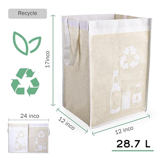 BeBesta Recycle Waste Bin Bags for Kitchen ， Home Trash Sorting Bins Organizer - Image 2