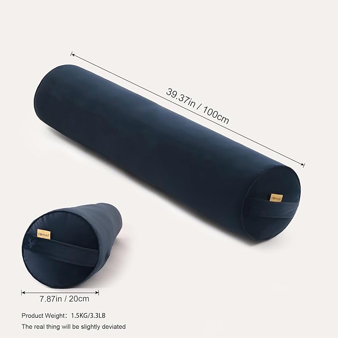 Long Round Body Pillow for Adults – Bolster Pillow for Bed, Cervical Roll Pillow - Image 2