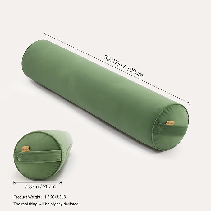 Bolster Pillow for Bed – Long Round Body Pillow for Adults, Cuddle Pillow for - Image 2