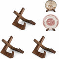 ANBOXIT Bowl Stands for Display, 3 Pack 3.5 Inch Plate Holder, Wooden Easel by ANBOXIT