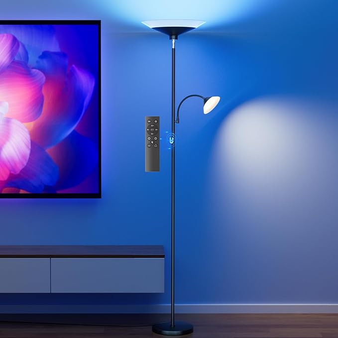 RGB Torchiere Floor Lamp by SIBRILLE