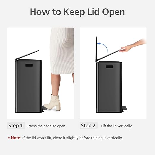 GarveeHome 60 L/16 gal Kitchen Trash Can, 2×8 gal Pedal Trash Bin - Image 8