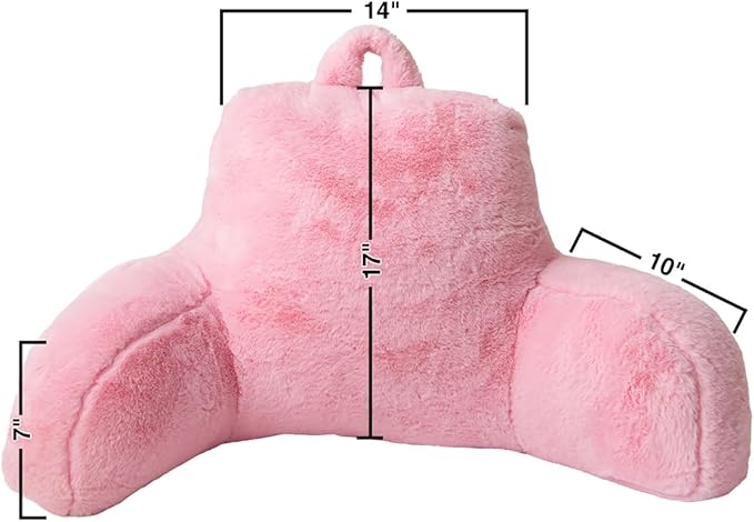 Holawakaka Standard Faux Fur Bed Rest Pillow - Image 4