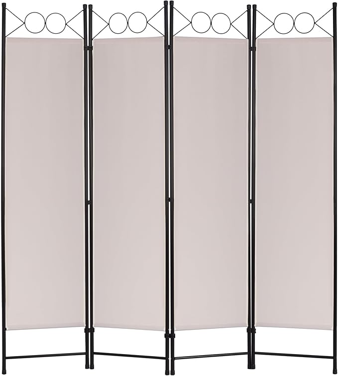 FDW 4 Panel Room Divider and Folding Portable Partition Screen, 6FT Wall by FDW