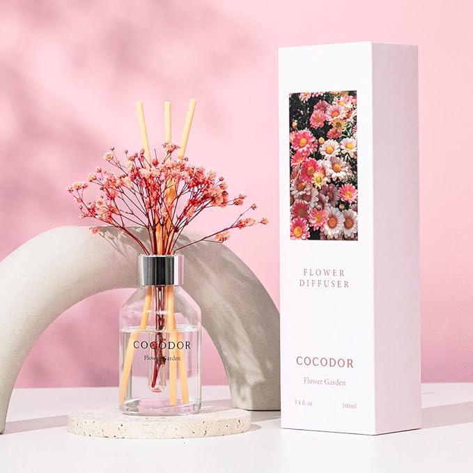 COCODOR Flower Reed Diffuser Set / 3.4oz / Flower Garden/Scent Diffuser - Image 6