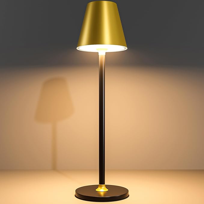 Modern LED CordlessTable Lamp, 4000mAh Rechargeable Battery Desk lamp, 3 Level by Timjorman