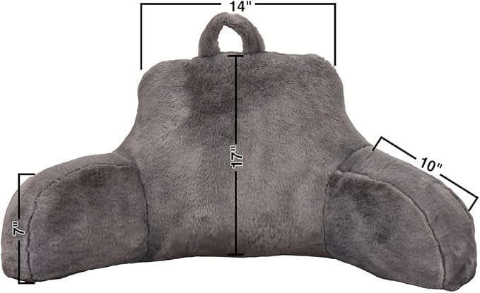 Holawakaka Standard Faux Fur Bed Rest Pillow - Image 5