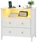 Tykacna 27 Inch Wide Night Stand, Large Wood Night Stand by Tykacna