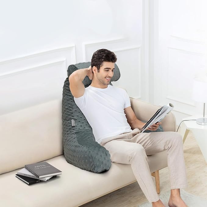Reading Pillow for Sitting in Bed, Extra Large Backrest Support Cushion - Image 8