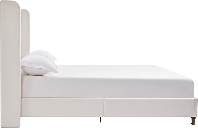 Upholstered Bed Frame with 54'' Nail Head Decorative Wing Back, Hand Buttoned - Image 8