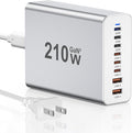 USB C Charger Block 200W, GaN 8-Port USB-C PD Fast Charging Station Desktop Hub by SCCVEE