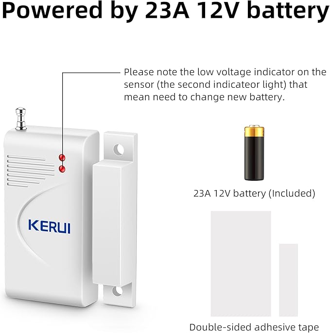 KERUI Standalone Home Office Shop Security Alarm System Kit, Wireless Loud - Image 5