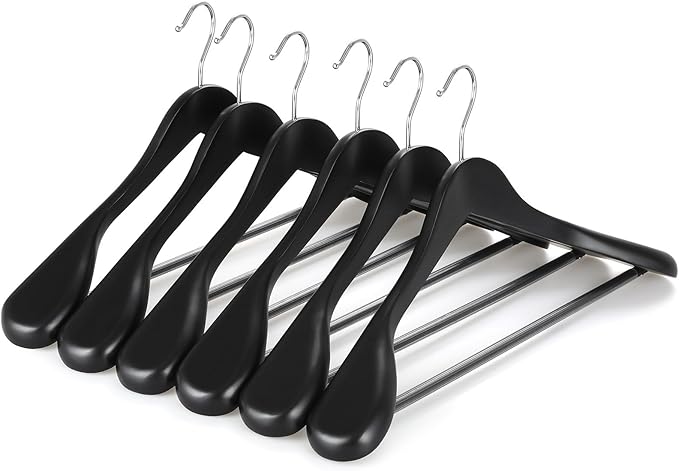 TOPIA HANGER Wide Shoulder Wooden Hangers, Suit Hangers by TOPIAHANGER