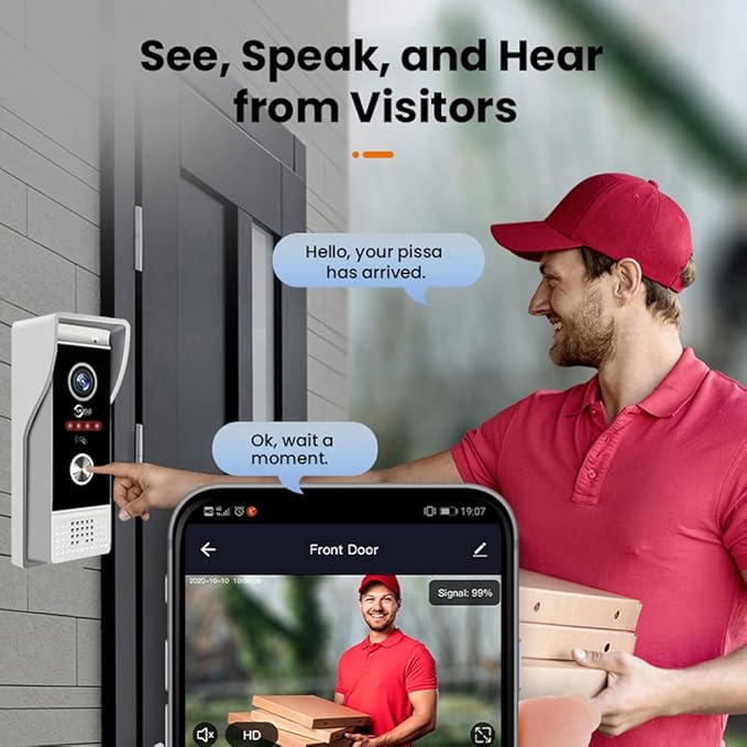 Wired Smart Video Apartments Intercom System, 10 Inch Monitors - Image 9