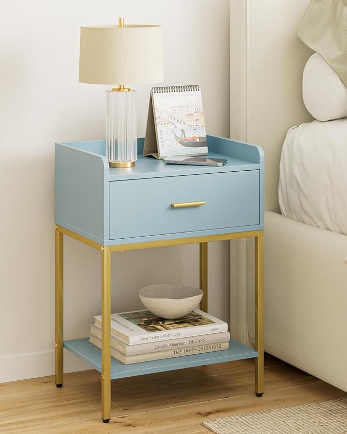 Masupu Nightstand, Bedside Table 3-Tier Modern Night Stand by Masupu