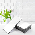 Vamos Tile 100-Piece Glossy Pure White Peel and Stick Backsplash Tile, Stick on by VamosTile