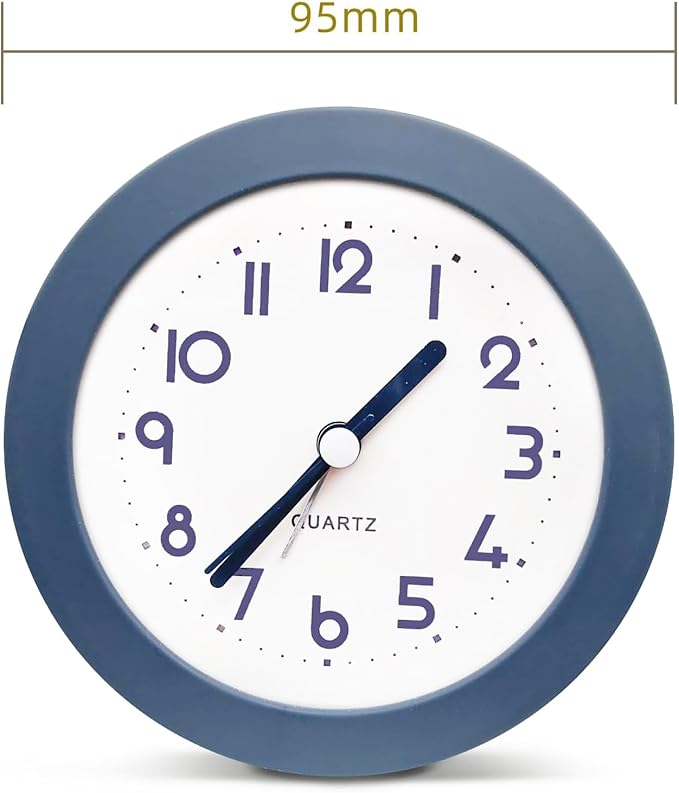 Alarm Clock with Backlight, 4.5 Inches Cute Analog Round Digital Quartz Clock - Image 7