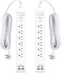 2 Pack Power Strip, 12FT Long Extension Cord, Surge Protector by Mifaso